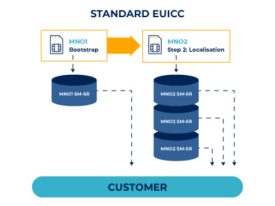 Standard eUICC switching using SM-SR