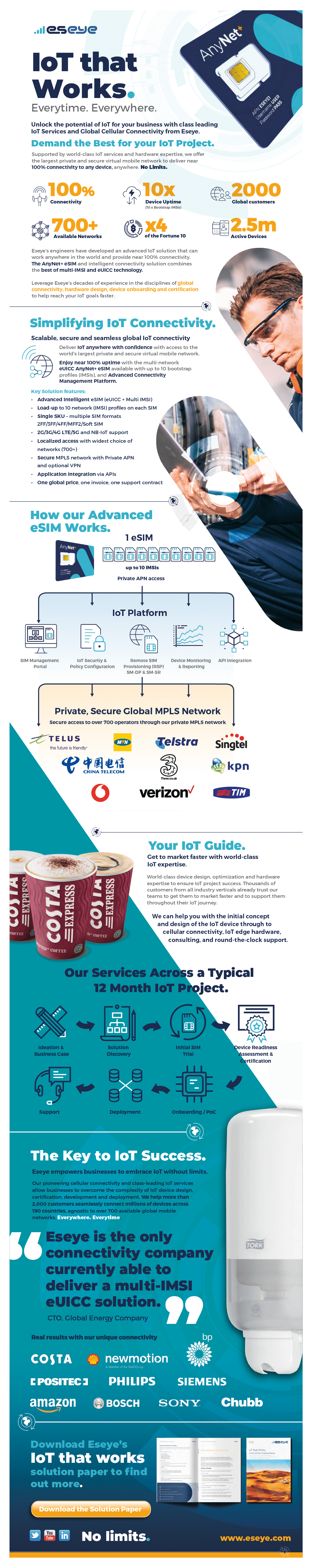 Eseye IoT that works infographic