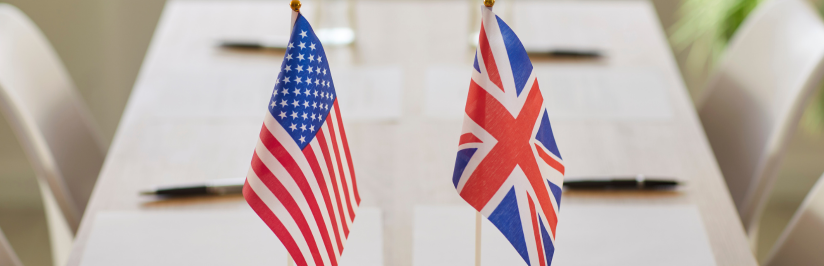 UK and US flags